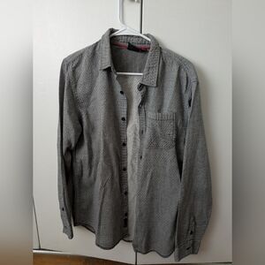 Burnside Button Down Shirt Mens Large L Long Sleeve gray Outdoor Surf Skate